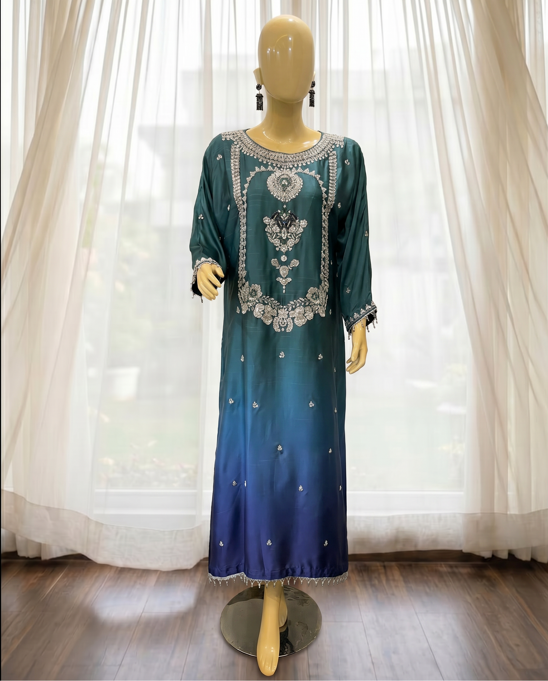 Blue Ombre Kaftan