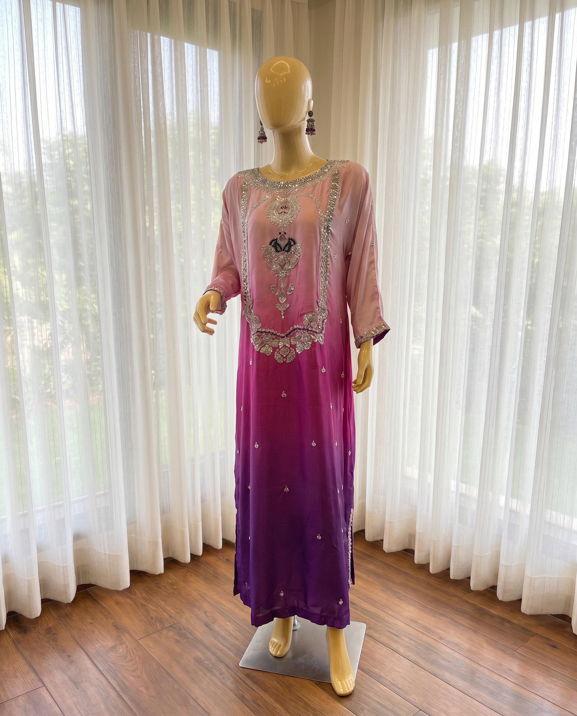 Pink Ombre Kaftan