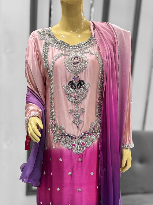 Aatishi Gulabo Ombre 3-Piece Set