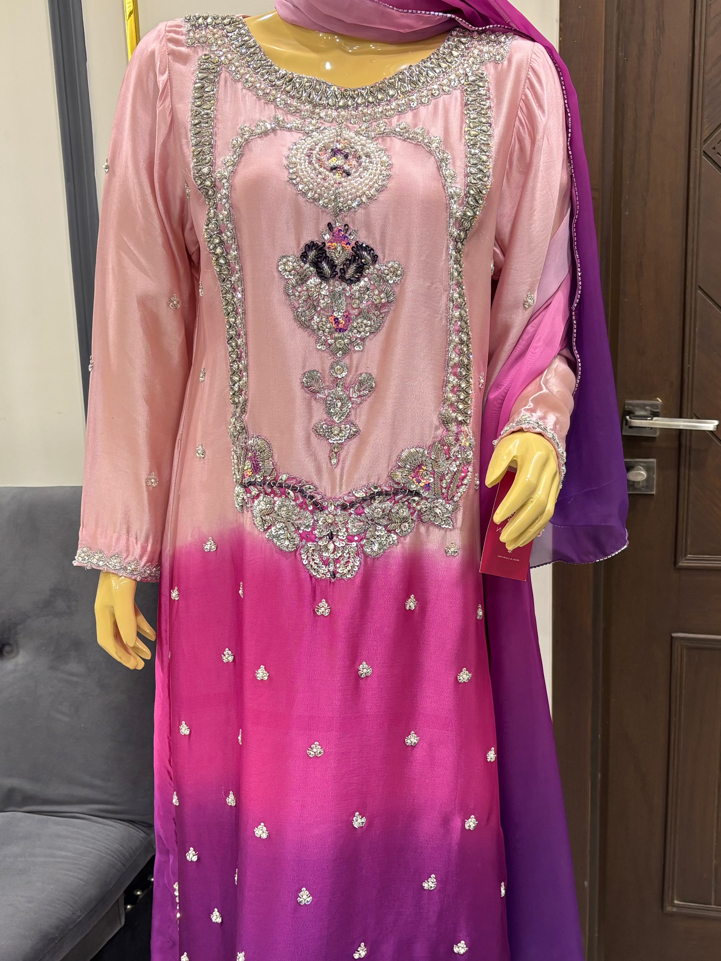 Pink Ombre Kaftan
