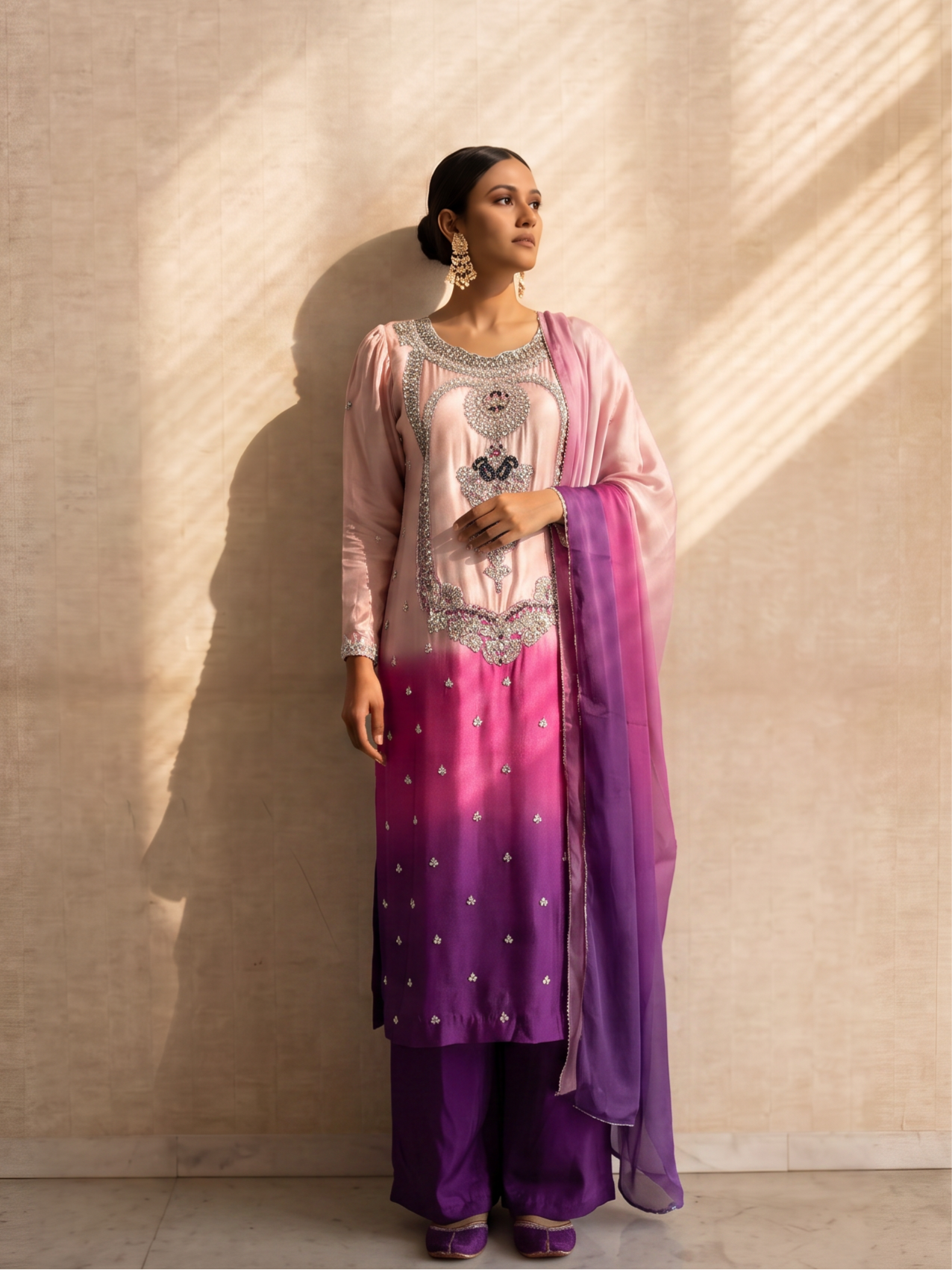 Aatishi Gulabo Ombre 3-Piece Set