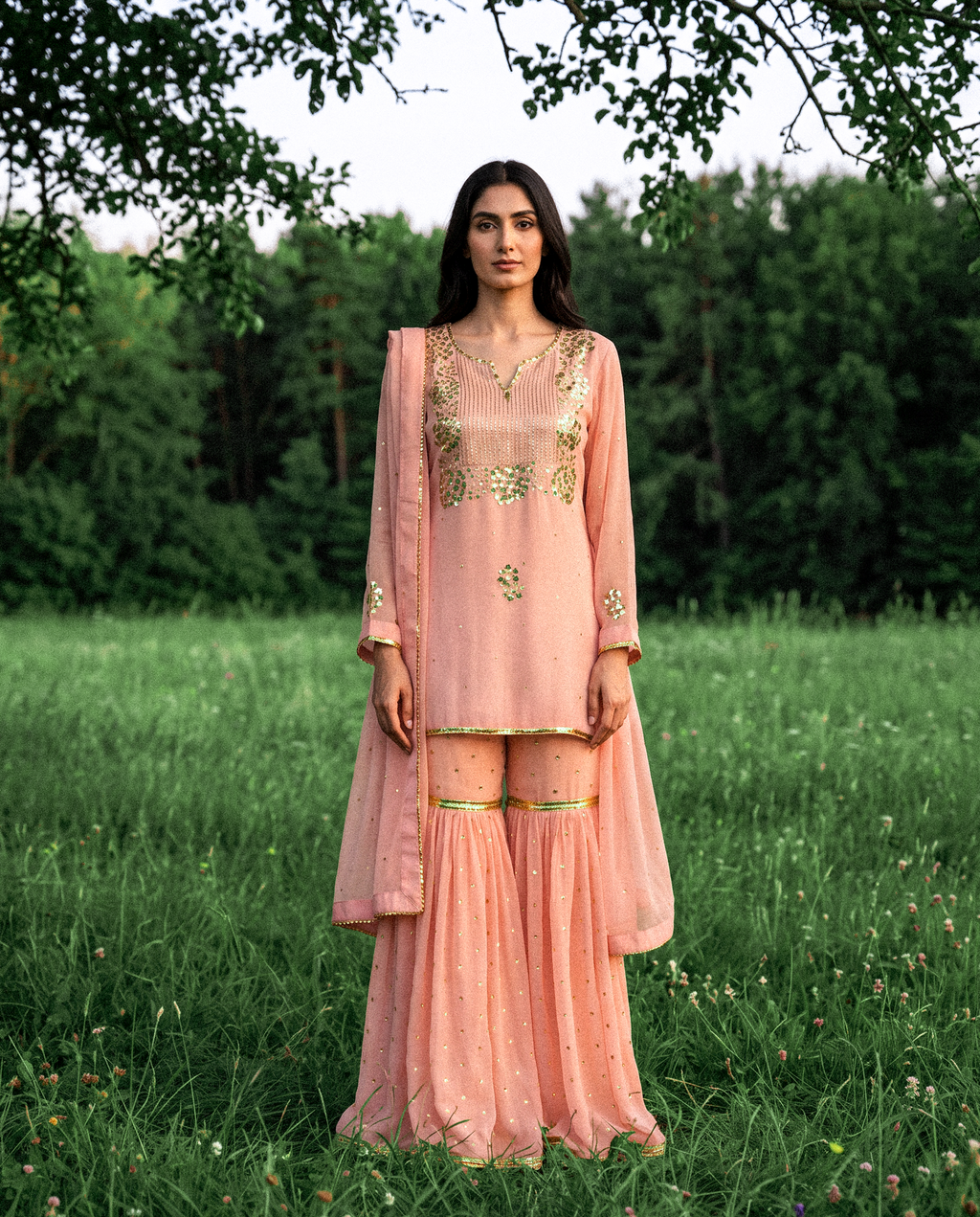 Inara Mukesh Gharara 3-Piece Set