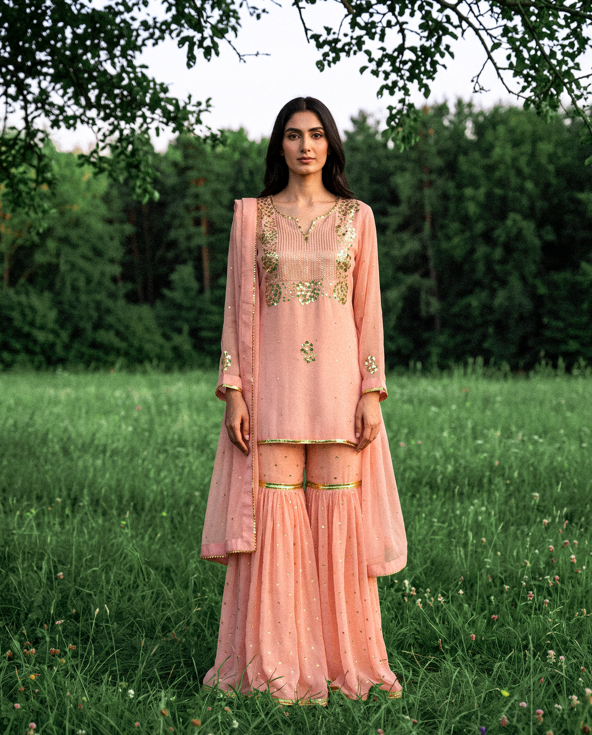Inara Mukesh Gharara 3-Piece Set
