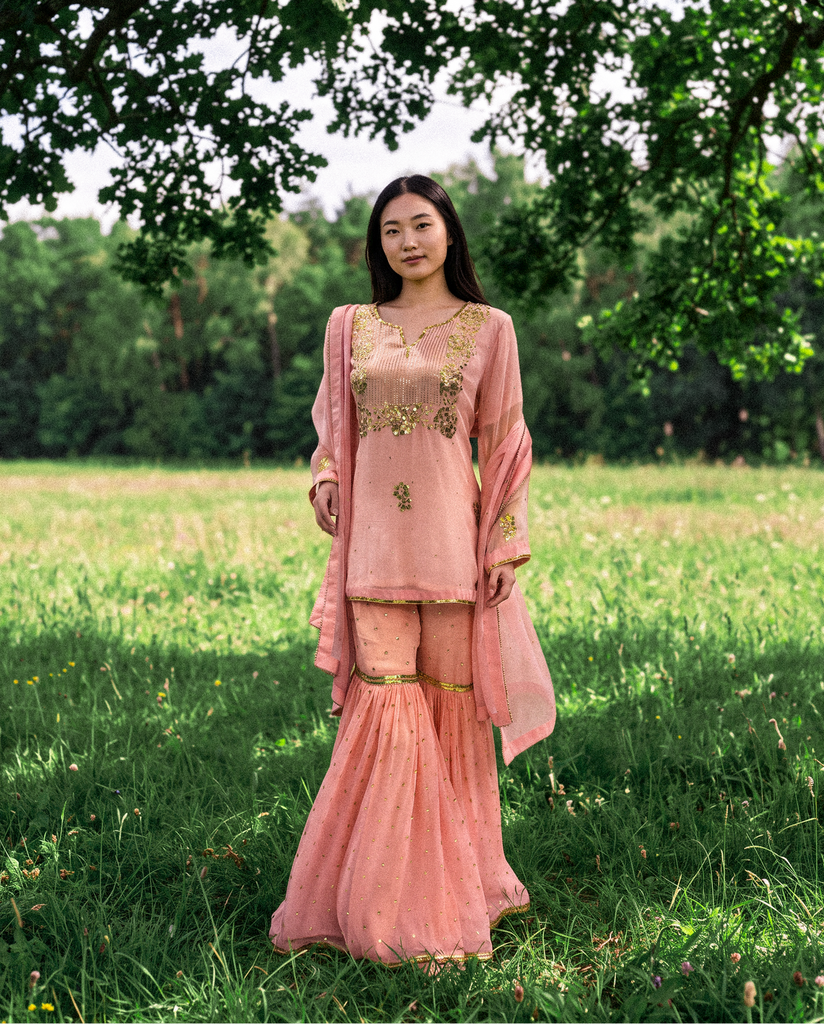 Inara Mukesh Gharara 3-Piece Set